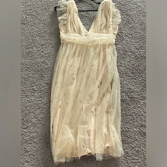 Gold Baltic Born Midi Dress, L - Picture 1 of 1